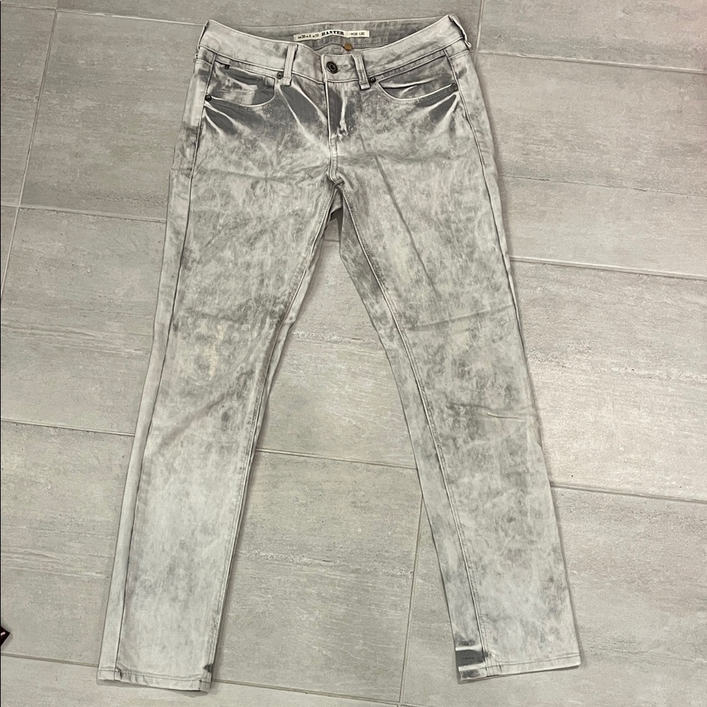 Low Rise Gray Denim Jeans